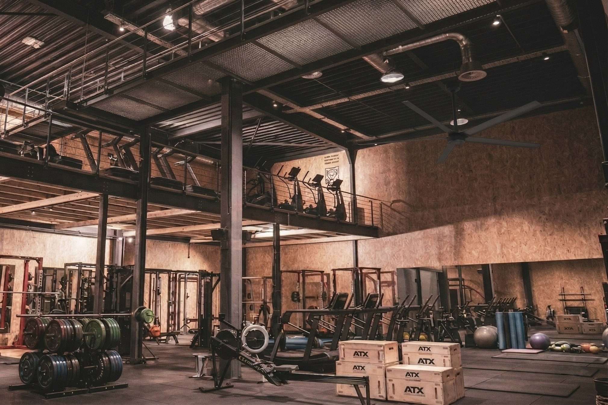 People working out in a modern gym