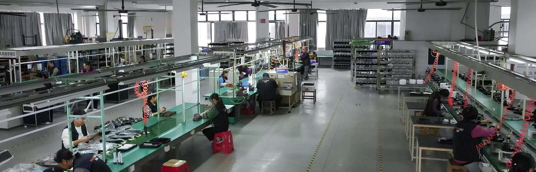 Industrial warehouse HVLS fans installed